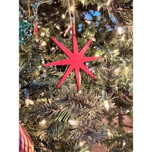 NEW ROOST (6) Multicolor Laser Cut Wood Ornaments Set